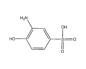 3-氨基-4-羟基苯磺酸结构式