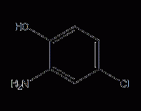 2-氨基-4-氯苯酚结构式