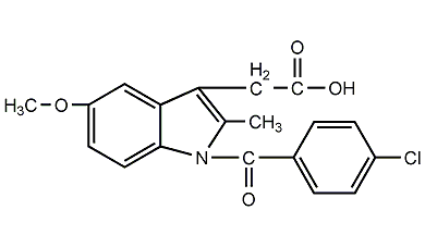 吲哚美辛结构式