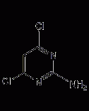 2-氨基-4,6-二氯嘧啶结构式