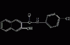 N-(3-羟基-2-萘甲酰基)对氯苯胺结构式