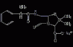 氨苄青霉素钠结构式