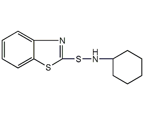 N-环己基-2-并噻唑次磺酸酰胺结构式