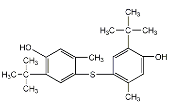 4,4'-硫代双(6-叔丁基-3-甲基苯酚)结构式