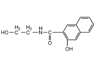 3-羟基-N-(2-羟乙基)-2-萘甲酰胺结构式