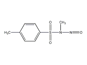 N-甲基-N-亚硝基对磺酰胺结构式