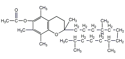 D-α-生育酚乙酸酯结构式