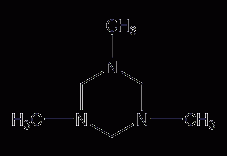 1,3,5-三甲基己羟基-1,3,5-三嗪结构式