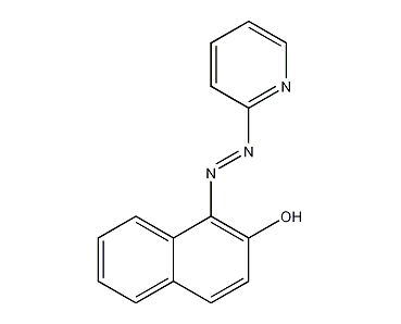 1-(2-吡啶偶氮)-2-萘酚结构式