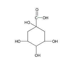 D-(-)-奎宁酸结构式