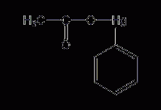 乙酸苯基汞(II)结构式