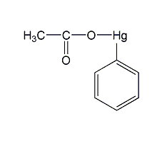 乙酸苯基汞(II)结构式