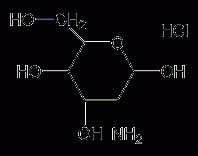 D-(+)-葡糖胺盐酸盐结构式