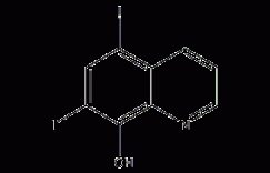 5,7-二碘-8-羟基喹啉结构式