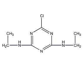 2-氯-4,6-双(乙基氨基)-1,3,5-三嗪结构式