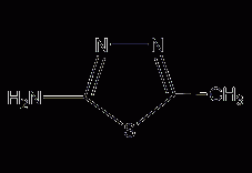 2-氨基-5-甲基-1,3,4-噻二唑结构式