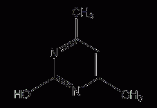 4,6-二甲基-2-羟基嘧啶结构式