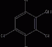 2,3,4,6-四氯苯酚结构式