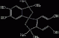 5,5',6,6'-四羟基-3,3,3',3'-四甲基-1,1'-螺旋双茚满结构式