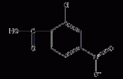 2-氯-4-硝基苯甲酸结构式
