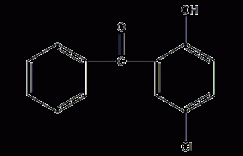 5-氯-2-羟基二苯甲酮结构式