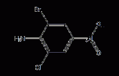 2-溴-6-氯-4-硝基苯胺结构式