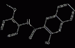 3-羟基-N-(2-甲氧基苯基)-2-萘甲酰胺结构式