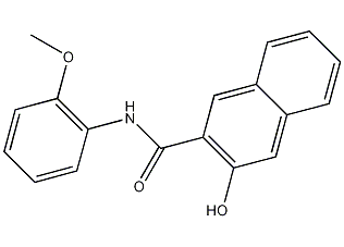 3-羟基-N-(2-甲氧基基)-2-萘甲酰胺结构式