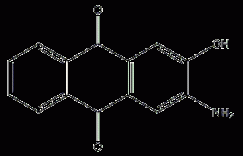 2-氨基-3-羟基蒽醌结构式