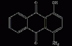 1-氨基-4-羟基蒽醌结构式